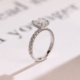 Stunning 1.5 - 2.5 CT Radiant Moissanite Engagement Ring with Pave & Hidden Halo Design 9