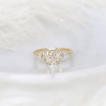 Stunning 2 CT Cushion Moissanite Engagement Ring with Cluster Design 1