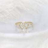 Stunning 2 CT Cushion Moissanite Engagement Ring with Cluster Design 1