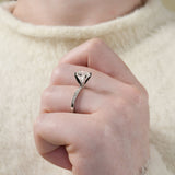 Stunning 0.50-1.5 CT Round Moissanite Engagement Ring With Pave Design 7