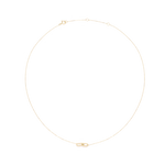 0.30 CT Round Moissanite Diamond Linked Up Pendant Necklace in Solid Gold 10