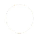 0.30 CT Round Moissanite Diamond Linked Up Pendant Necklace in Solid Gold 10
