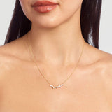 0.70 CT Round & Pear Moissanite Diamond Tiara Necklace in Solid Gold 6