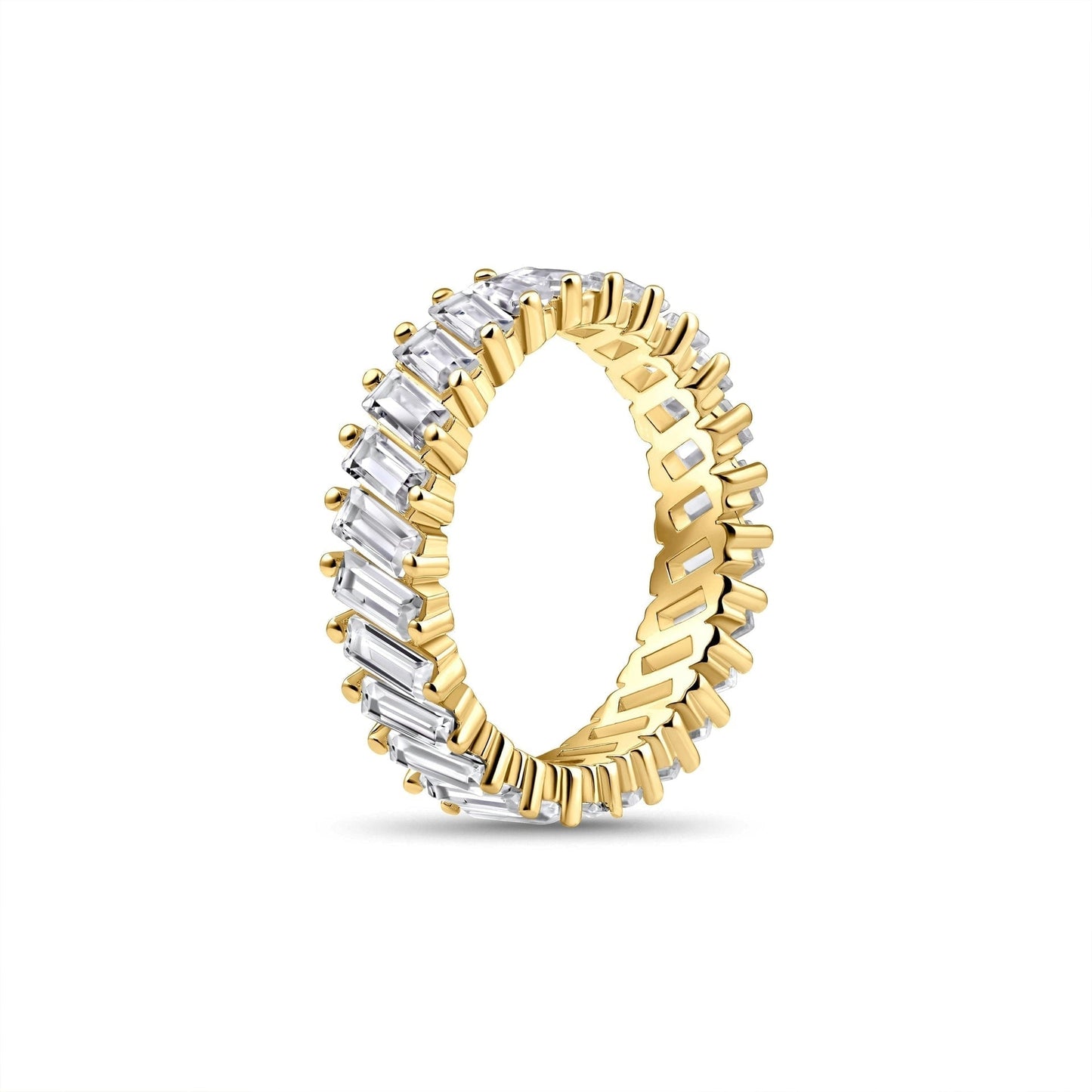 Stunning 0.5 TCW Baguette Moissanite Stones Full Eternity Wedding Band 2
