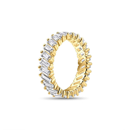 Stunning 0.5 TCW Baguette Moissanite Stones Full Eternity Wedding Band 2