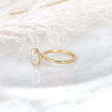 Stunning 2.5 CT Oval Moissanite Engagement Ring with Hidden Halo Design 3