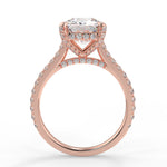 Stunning 2.40 CT Cushion Moissanite Engagement Ring with Hidden Halo & Pave Design 9