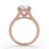 Stunning 2.40 CT Cushion Moissanite Engagement Ring with Hidden Halo & Pave Design 9
