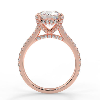 Stunning 2.40 CT Cushion Moissanite Engagement Ring with Hidden Halo & Pave Design 9