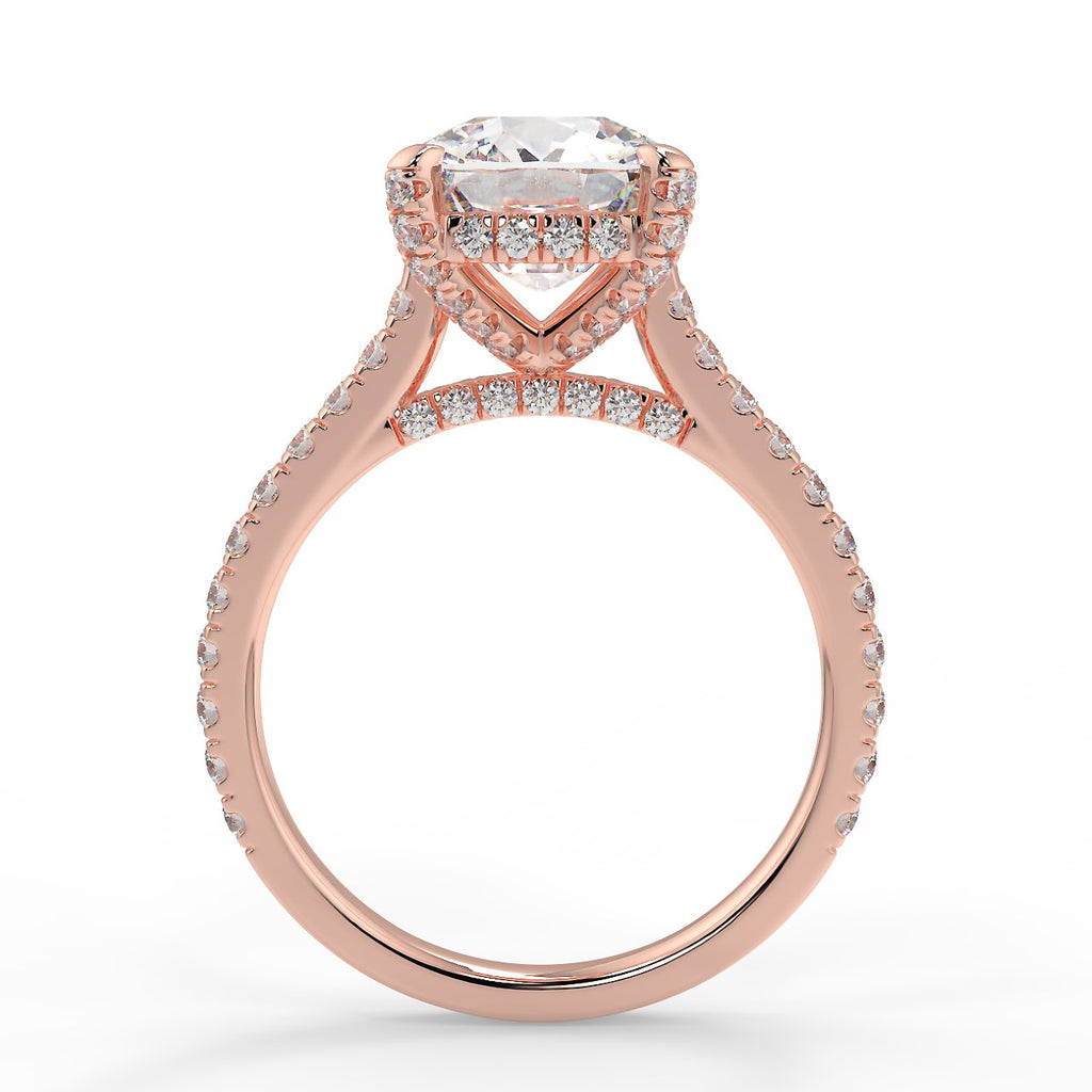 Stunning 2.40 CT Cushion Moissanite Engagement Ring with Hidden Halo & Pave Design 9