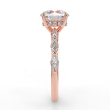 Stunning 2.0 CT Round Moissanite Engagement Ring with Hidden Halo & Pave Design 10