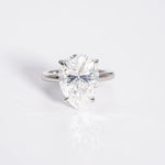 Stunning 5.0 CT Pear Cut Moissanite Engagement Ring with Hidden Halo Design 1