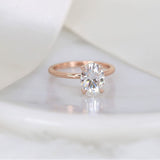 Stunning 2.5 CT Oval Moissanite Engagement Ring with Solitaire Design 2