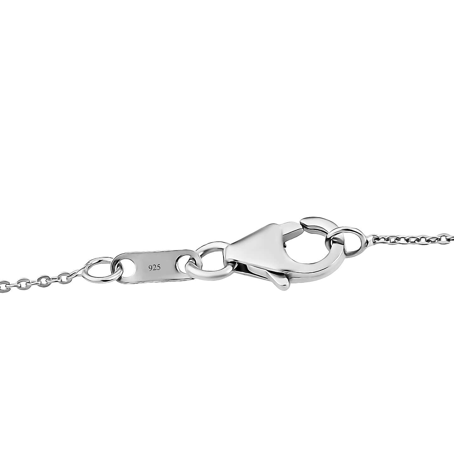 Round Cut Cubic Zirconia in 925 Sterling Silver Necklace 6