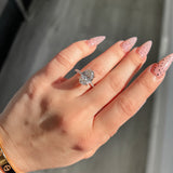 Stunning 3.50 CT Oval Moissanite Engagement Ring with Hidden Halo & Pave Design 3