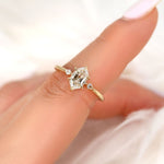 Stunning 1.27 CT Hexagon Moissanite Engagement Ring with Three Stone Design 9