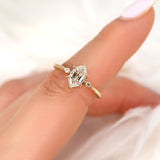 Stunning 1.27 CT Hexagon Moissanite Engagement Ring with Three Stone Design 9