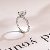 Stunning 1.0 - 2.0 CT Pear Moissanite Engagement Ring with Pave Design 6