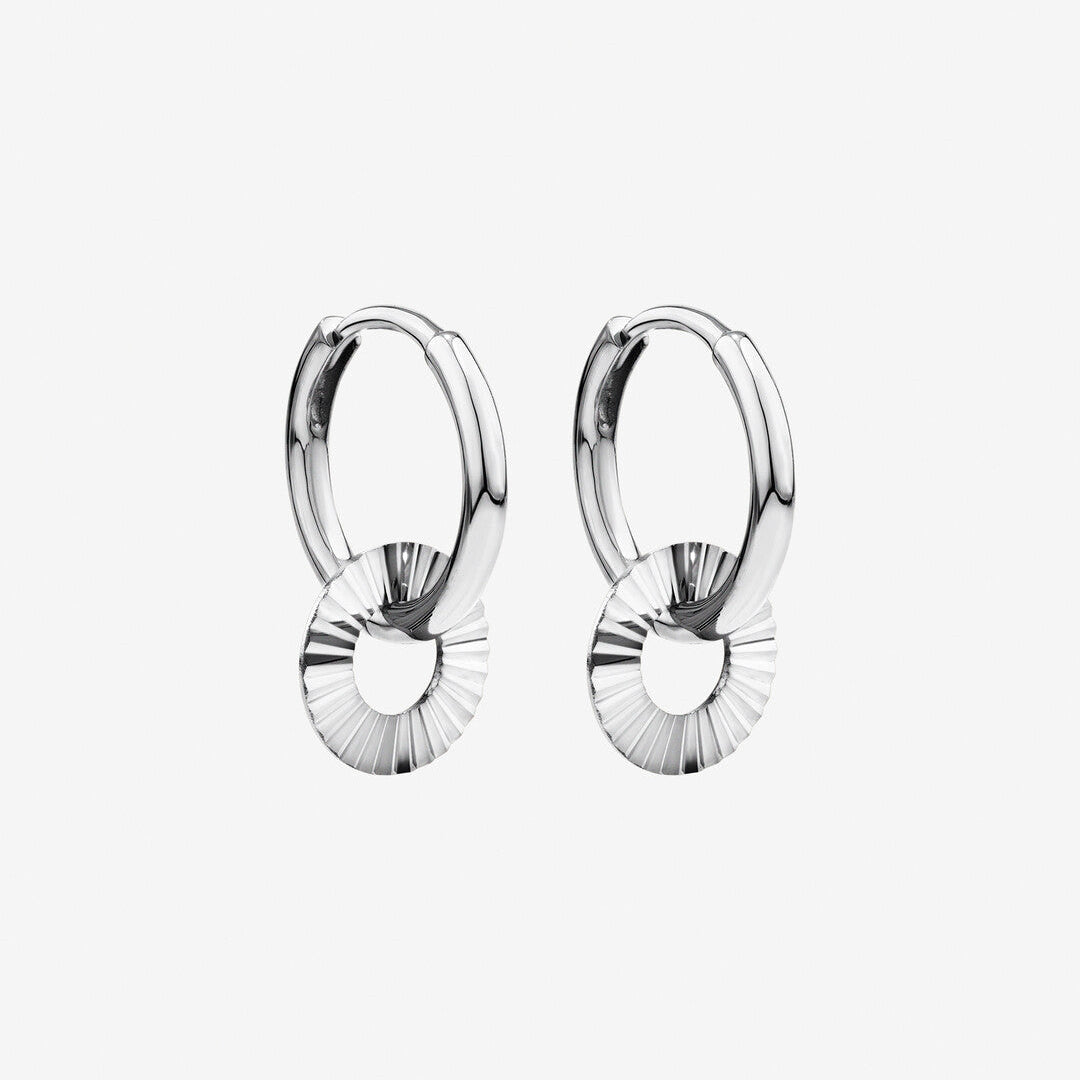 Round Cut Cubic Zirconia in 925 Sterling Silver Earrings 1