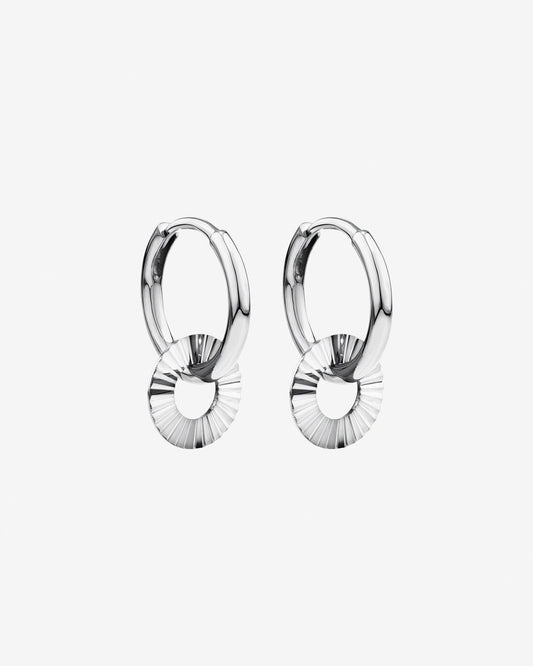 Round Cut Cubic Zirconia in 925 Sterling Silver Earrings 1