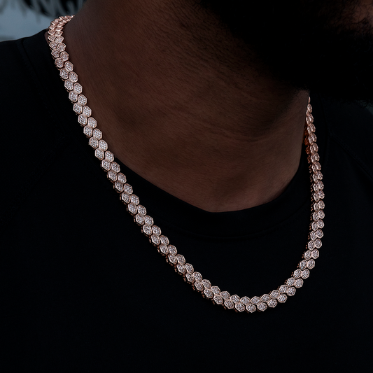 45 CT Round Moissanite Diamond Pave Silver Necklace For Him 2