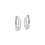 1.0 TCW Baguette Cut Moissanite Huggies Earrings in Gold 7