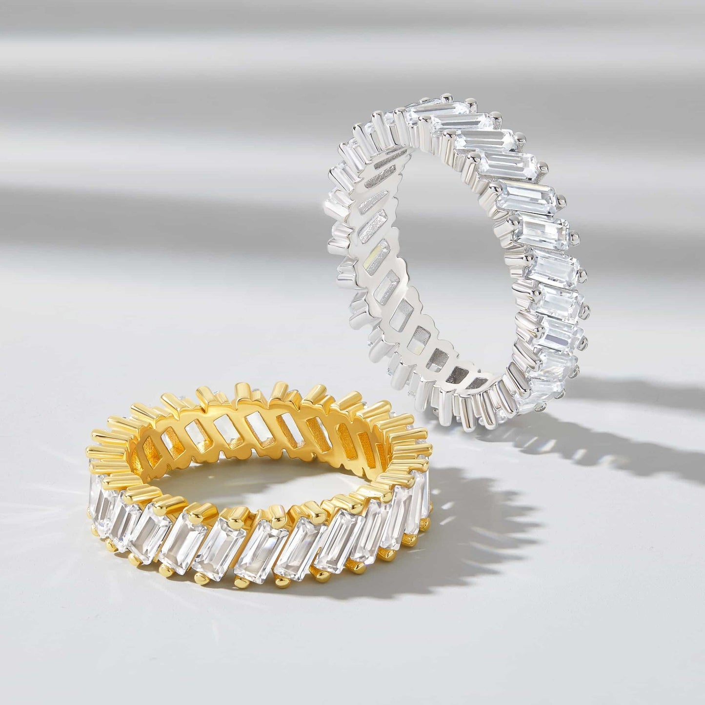 Stunning 0.5 TCW Baguette Moissanite Stones Full Eternity Wedding Band 5