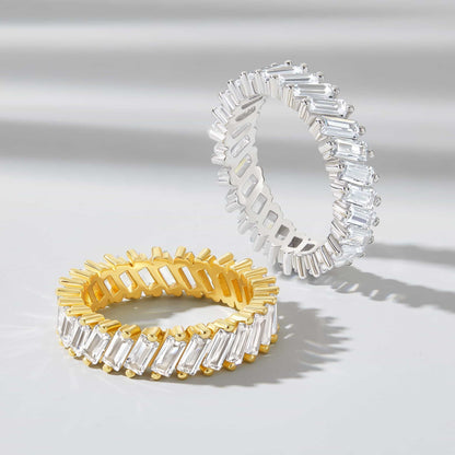 Stunning 0.5 TCW Baguette Moissanite Stones Full Eternity Wedding Band 5
