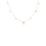 Customized Letter Name Necklace in Solid Gold 1