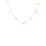 Customized Letter Name Necklace in Solid Gold 1