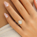 Stunning 1.5 CT Oval Moissanite Engagement Ring in Pave and Halo Design 8