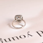 Stunning 1.0 - 2.0 CT Cushion Moissanite Engagement Ring With Pave & Halo Design 10
