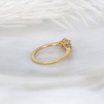 Stunning 0.75 CT Round Moissanite Engagement Ring With Cluster Design 3
