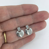 Round Cut Cubic Zirconia in 925 Sterling Silver Earrings 6