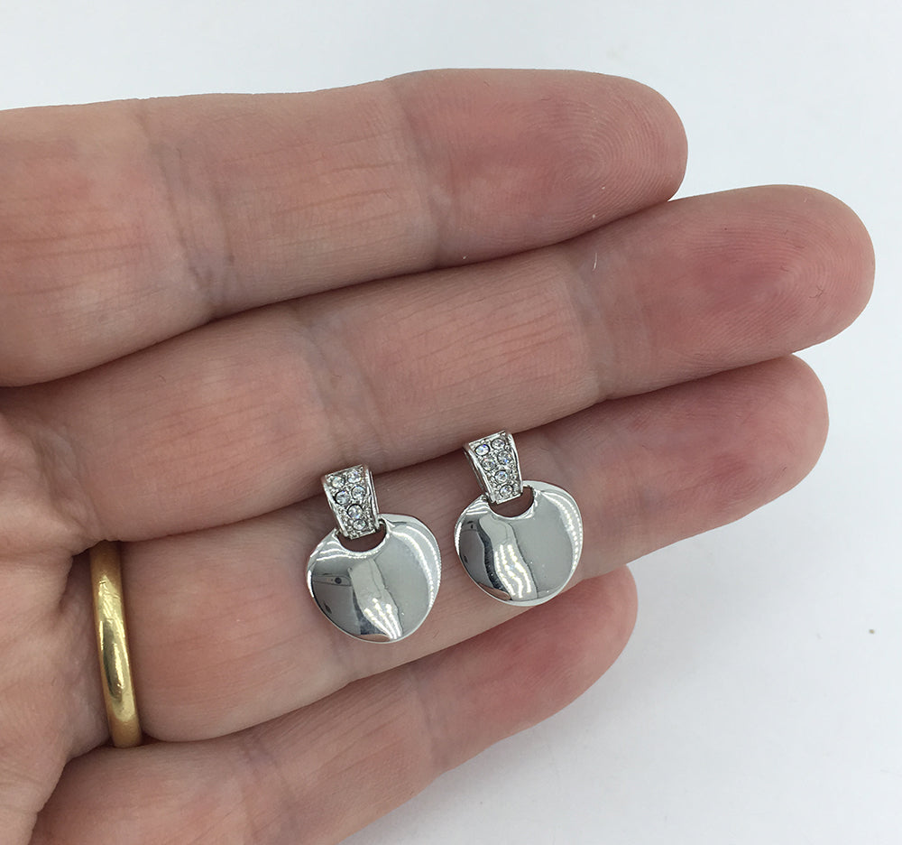 Round Cut Cubic Zirconia in 925 Sterling Silver Earrings 6