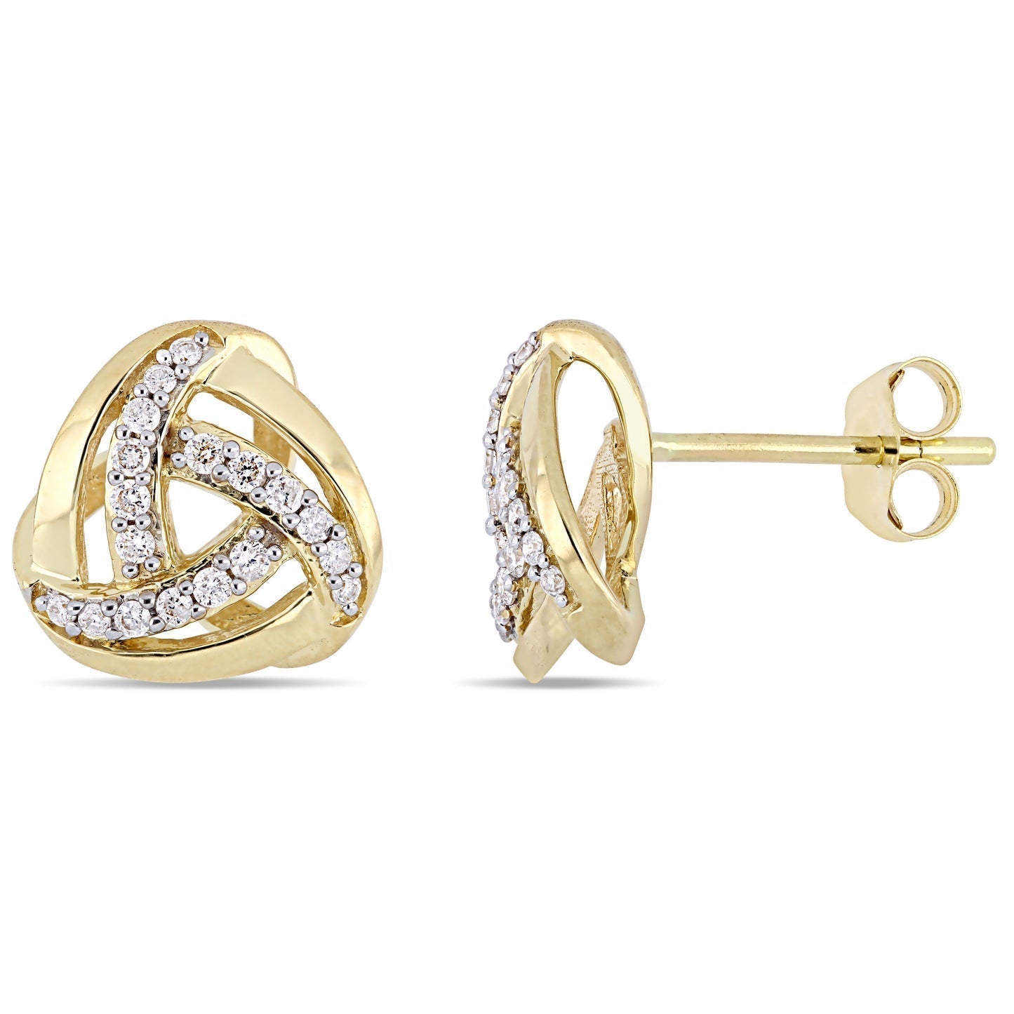 Round Cut Cubic Zirconia in 925 Sterling Silver Earrings 3