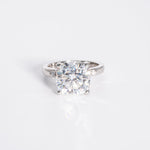 Stunning 4.50 CT Cushion Cut Moissanite Engagement Ring with Pave Design 1