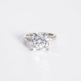 Stunning 4.50 CT Cushion Cut Moissanite Engagement Ring with Pave Design 1