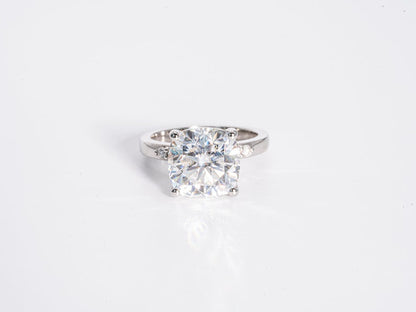 Stunning 4.50 CT Cushion Cut Moissanite Engagement Ring with Pave Design 1