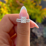 Stunning 1.5 CT Radiant Moissanite Engagement Ring with Pave Design 7