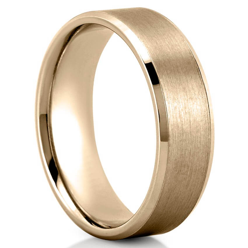 Classic Men’s Inside Fingerprint Wedding Band for Men's in Solid Gold 2