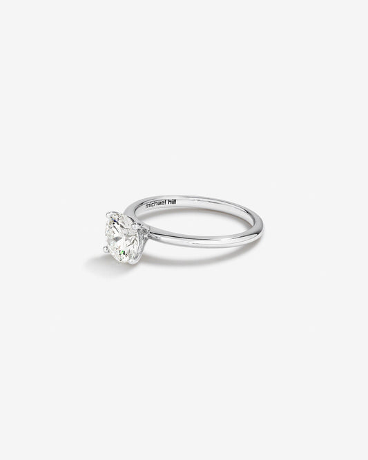 Stunning 1.25 CT Round Moissanite Engagement Ring Solitaire Design 2