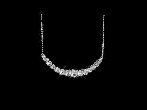 Round Cut Cubic Zirconia in 925 Sterling Silver Necklace 11
