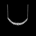 Round Cut Cubic Zirconia in 925 Sterling Silver Necklace 7