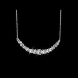 Round Cut Cubic Zirconia in 925 Sterling Silver Necklace 7