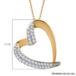 Round Cut Cubic Zirconia in 925 Sterling Silver Necklace 7