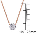 Round Cut Cubic Zirconia in 925 Sterling Silver Necklace 7