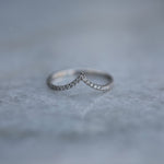 0.225 CT Round Curved CVD EF/VS Diamond Wedding Band 1