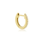 0.50 TCW Round Cut Moissanite Huggies Earrings in Gold 4