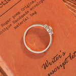 Stunning 1.0 CT Round Cut Moissanite Engagement Ring with Three Stone Design 4